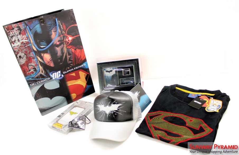 Some of the merchandises at DC Comics Super Heroes